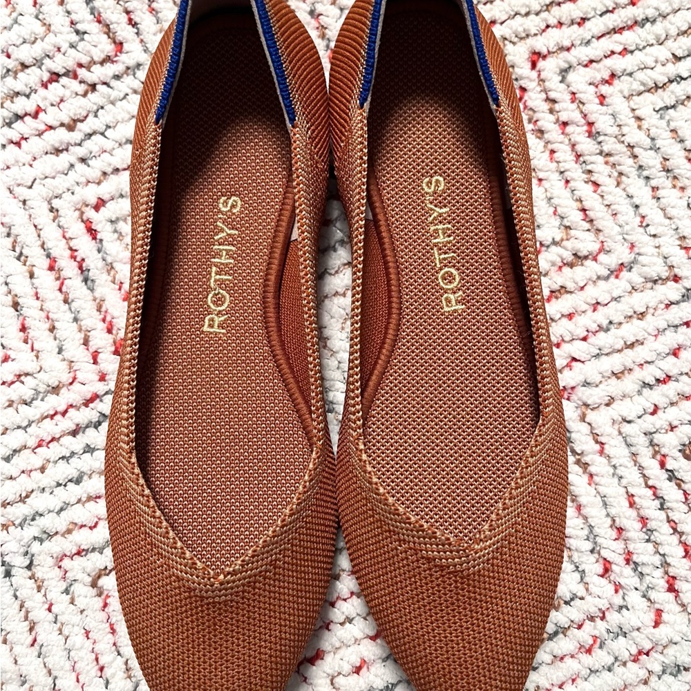 Rothy's Women's Brown/Orange Point Shoe